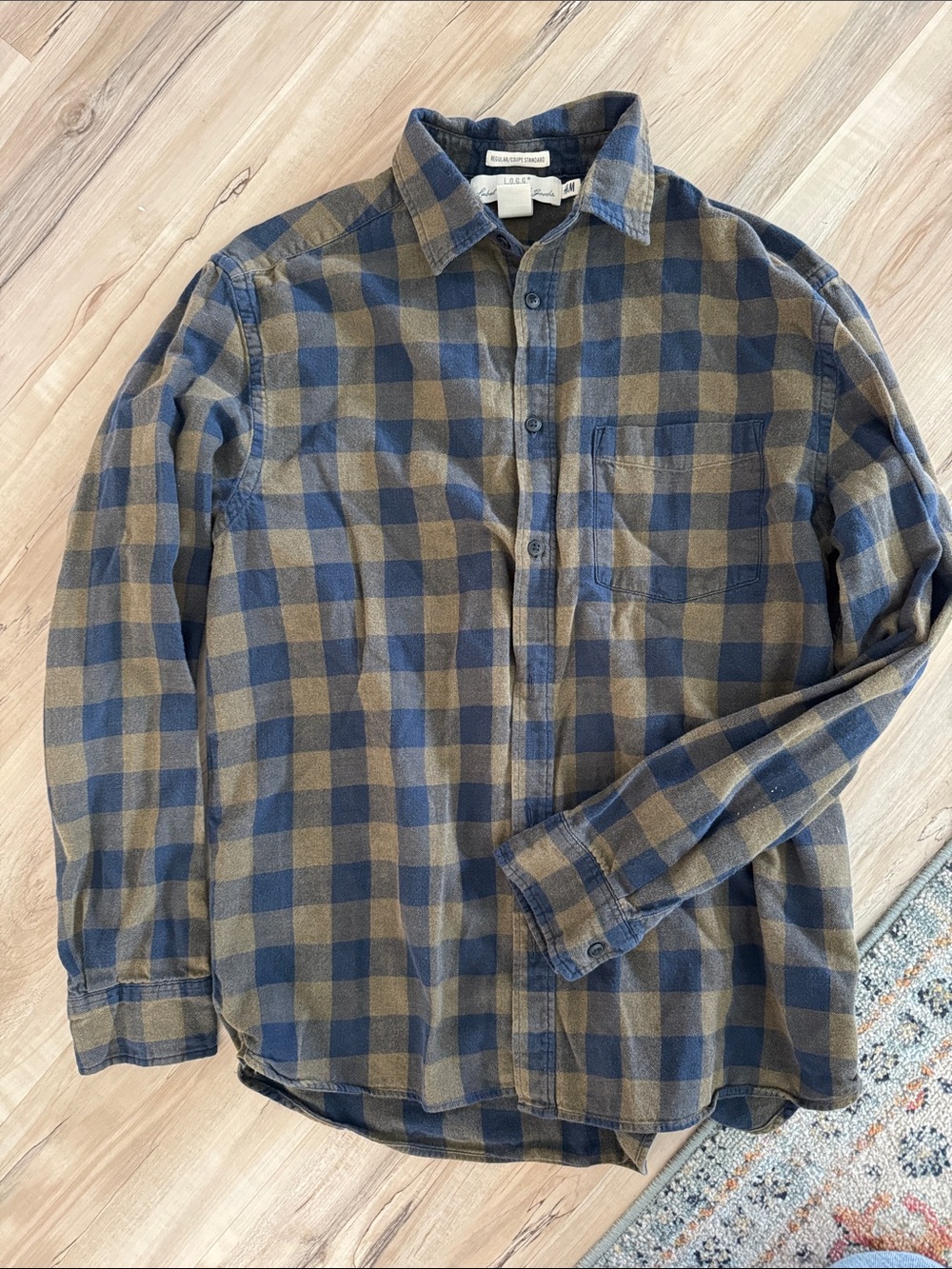 Universal Thread Plaid Button-Down Shirt - Blue & Brown